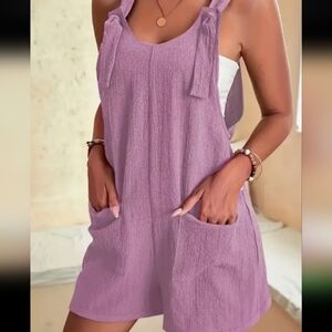 Purple Romper with Pockets